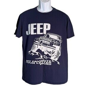 JEEP Short Sleeve Pull-Over Blue T-Shirt Medium
